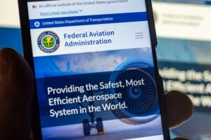 FAA Website showing a jet engine for accredited flight schools