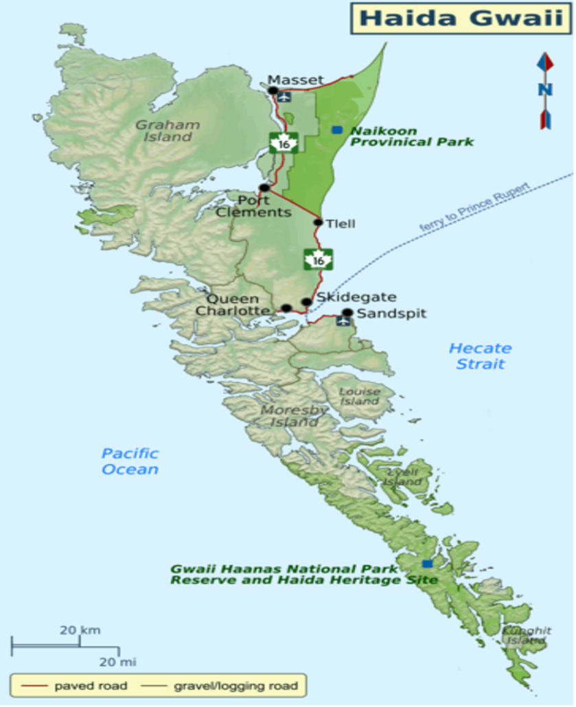 Geography of Haida Gwaii -- Haida Gwaii Map