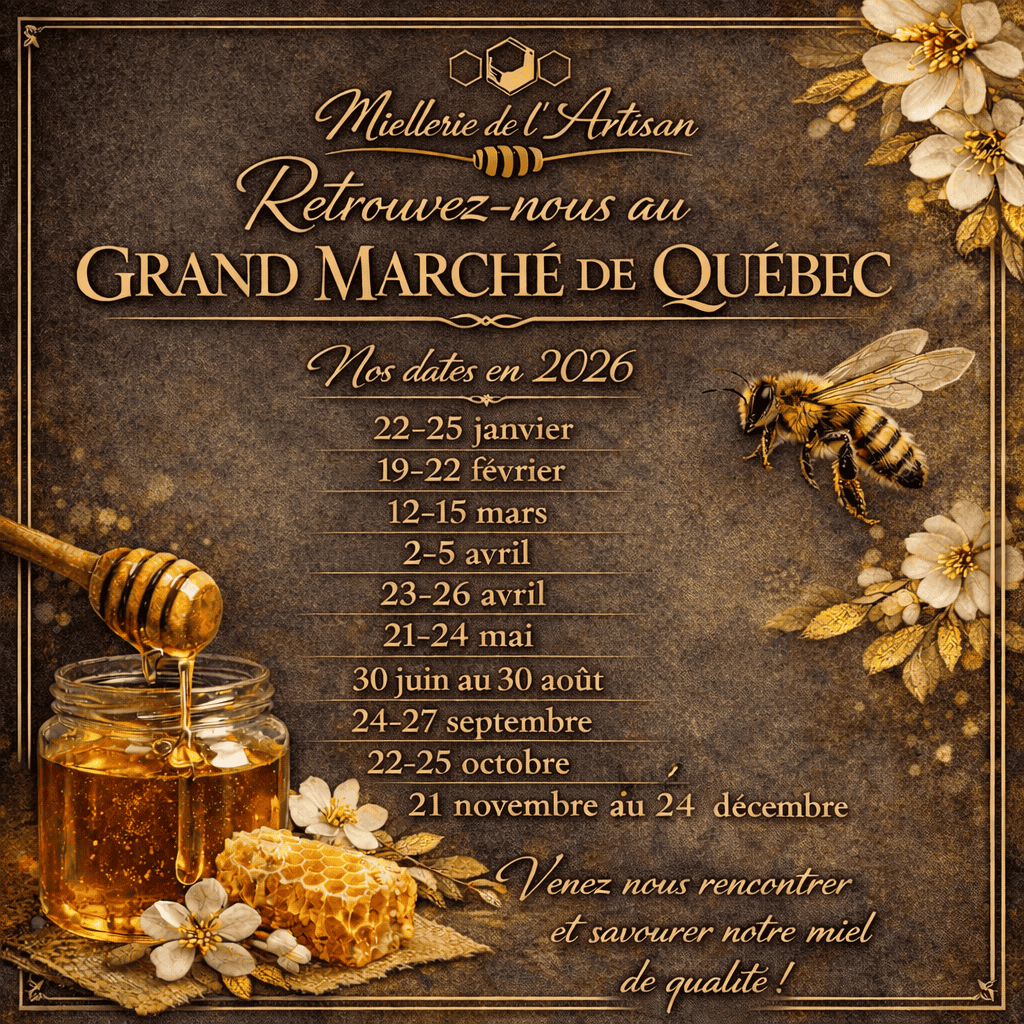 Date des présences au Grand Marché de Québec