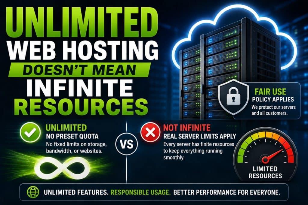 Unlimited web hosting resource reality hostrite news Unlimited web hosting doesn't Mean Infinite Resources