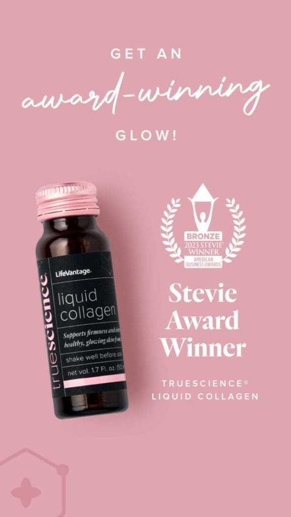 Desbloqueie uma luminosidade jovem com Lifevantage Collagen: Compre agora na Loja Nutrigenómica 5 Prémio Stevie de Colagénio Líquido