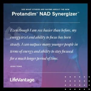 Protandim Testemunho sobre o sinergizador NAD Josie Tong 1080x1080