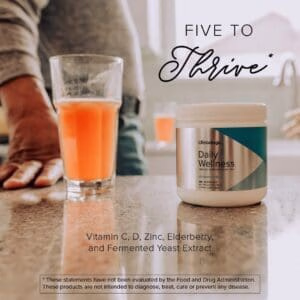 Daily Wellness - cinco para prosperar copo de bebida