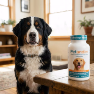 Petandim Dog Vitamins Integratore per le articolazioni, la pelle e il pelo per cani