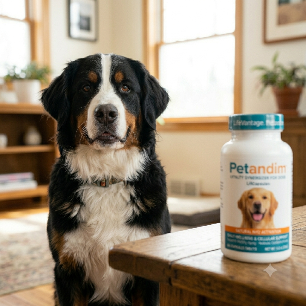 Revolucionando o envelhecimento canino: Nutrigenómica e Saúde Canina Exploradas 8 Petandim Suplemento vitamínico para cães: articulações, pele e pelagem