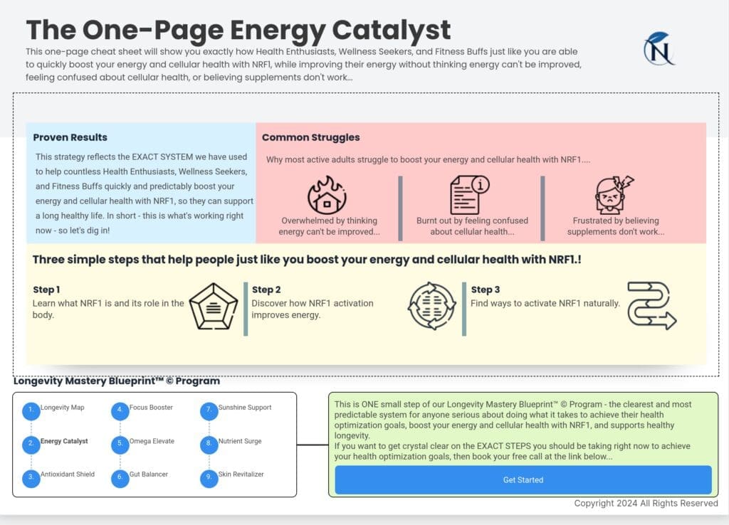 Energy Catalyst 1 003 Longevity Mastery Bluprint cheatsheets 2