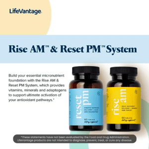 Despertar a Saúde com o Sistema Essencial LifeVantage Rise AM e Reset PM