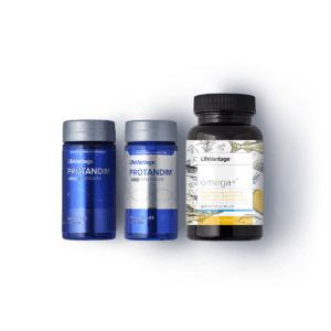 Pilha de produtos essenciais para a saúde