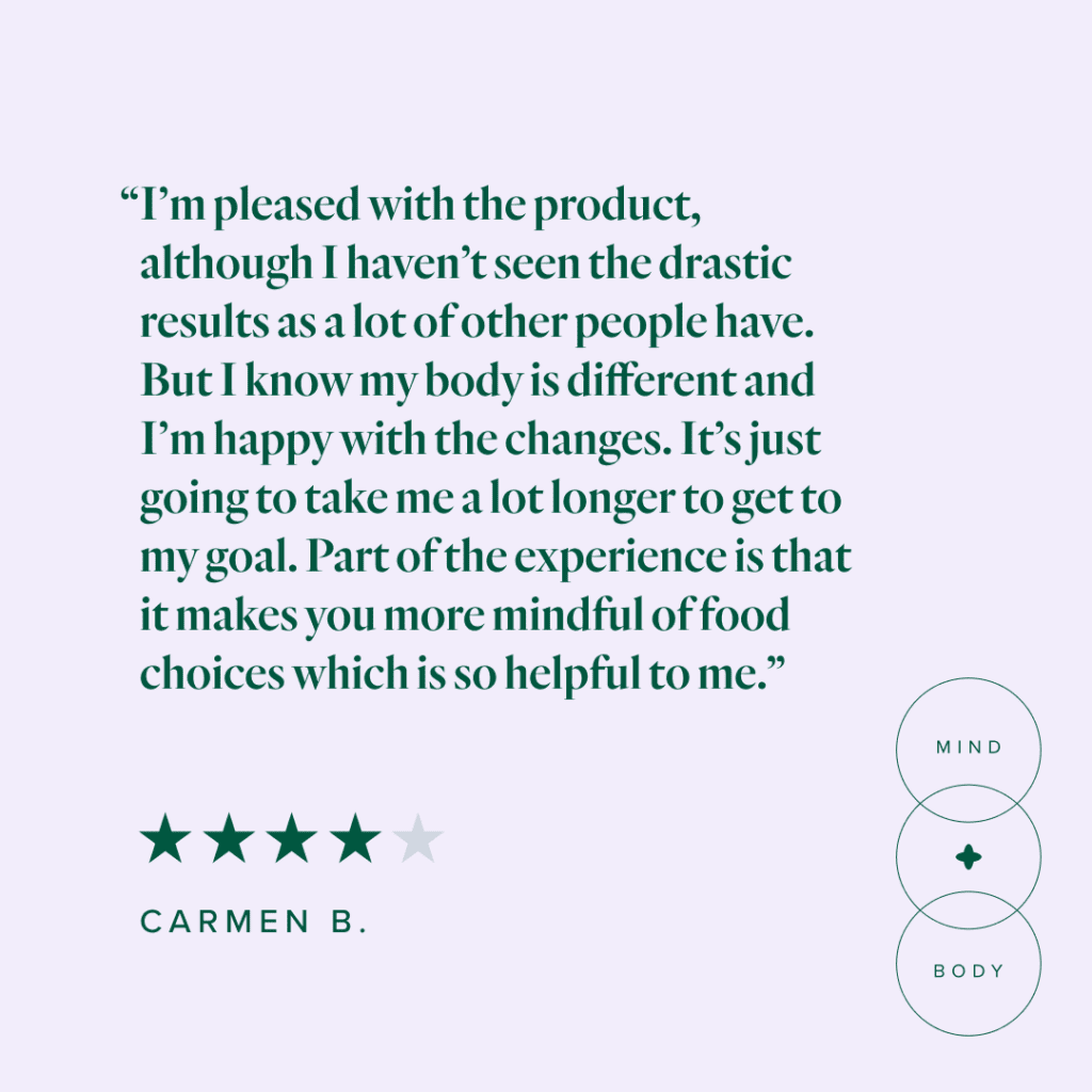 Best Mindbody Glp-1 Activation 20 MB Testimonial Carmen B