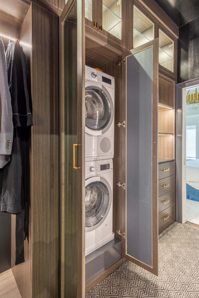 Image of closet laundry room set up