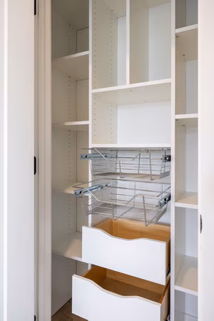 Orange county custom closets Closet organization units image showing empty closet with many units