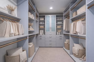 Folkstone gray walk-in closet