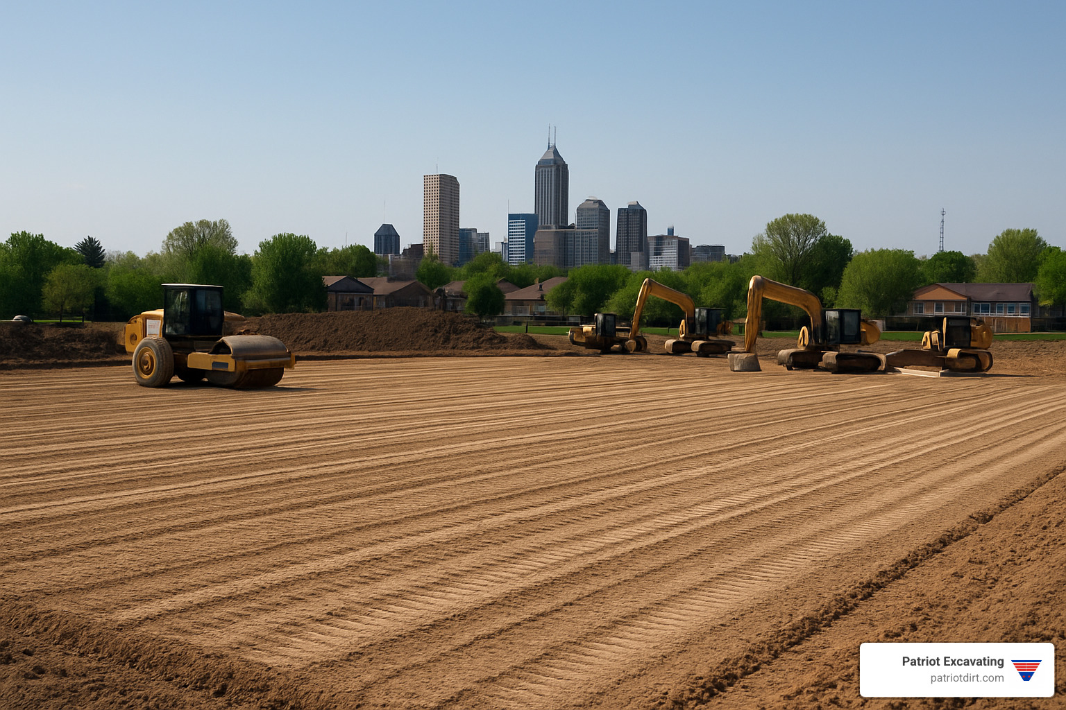 Finished commercial building pad in Indianapolis - Grading contractors Indianapolis Finished commercial building pad in Indianapolis - Grading contractors Indianapolis