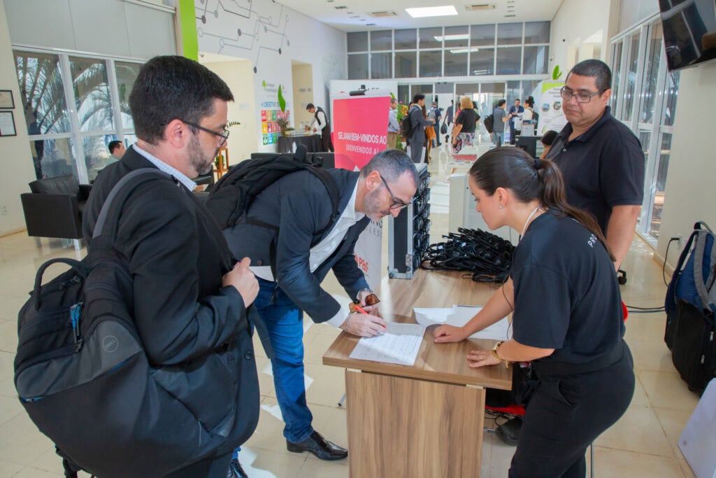 P&F Brazil team members signing in at the 2025 Sales Meeting