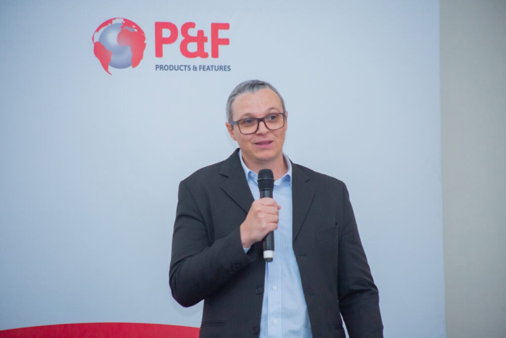 P&F Brazil team member speaking at the 2025 Sales Meeting