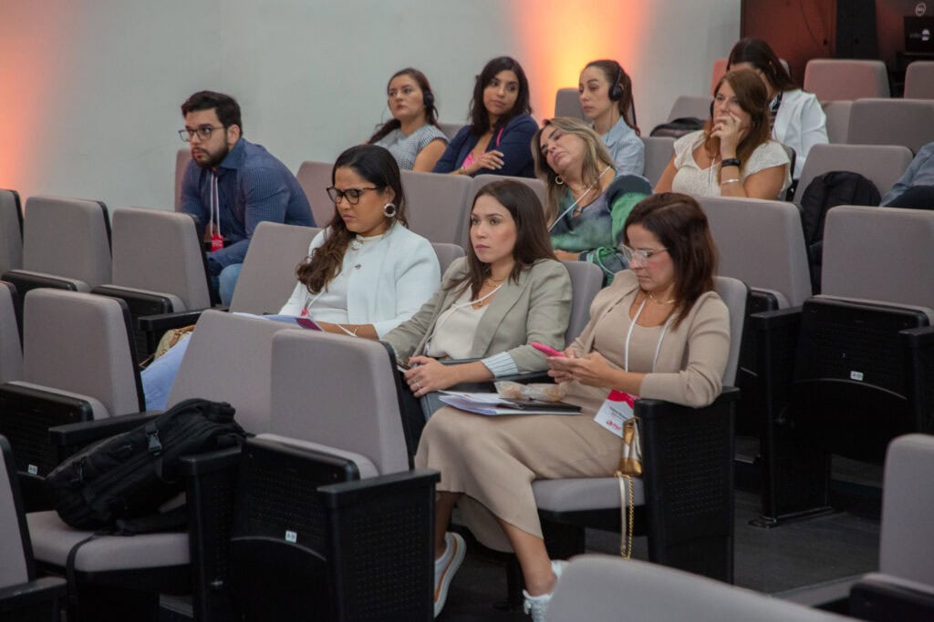 P&F Brazil team members watching a presentation at the 2025 Sales Meeting