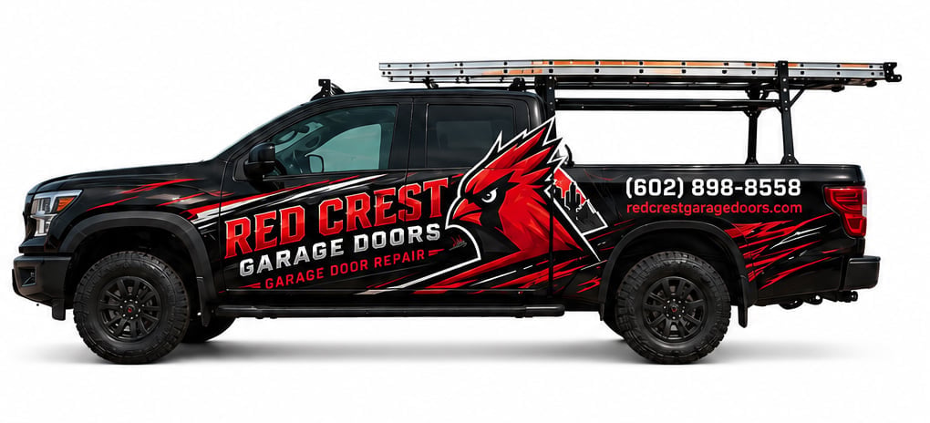 When Your Garage Door Opens Then Reverses: Don't Ignore What It's Telling You Close-up of a torsion spring and cable drum above a white residential garage door — the hardware examined during every garage door spring repair visit