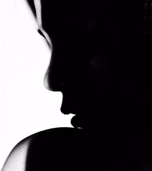 side silhouette of a face