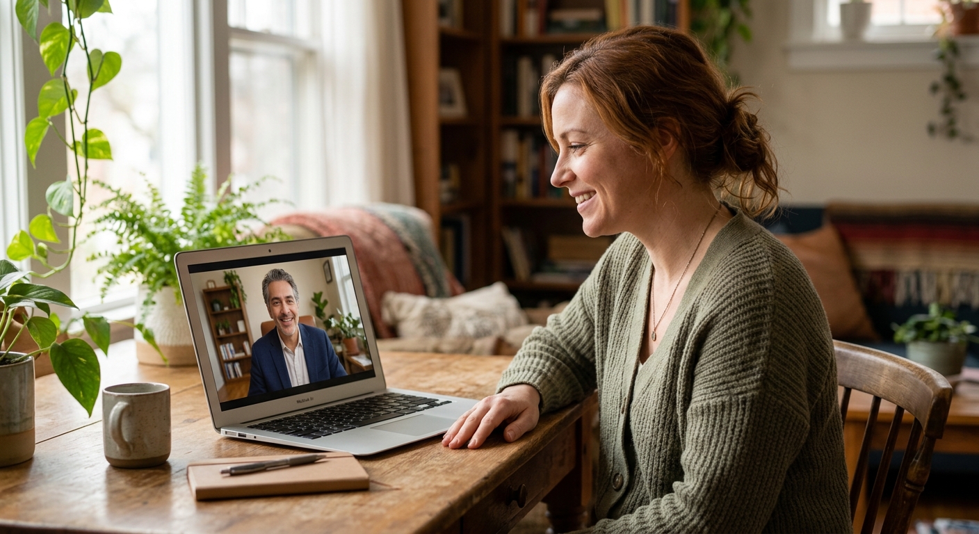 Telehealth psychiatric evaluation for social anxiety disorder