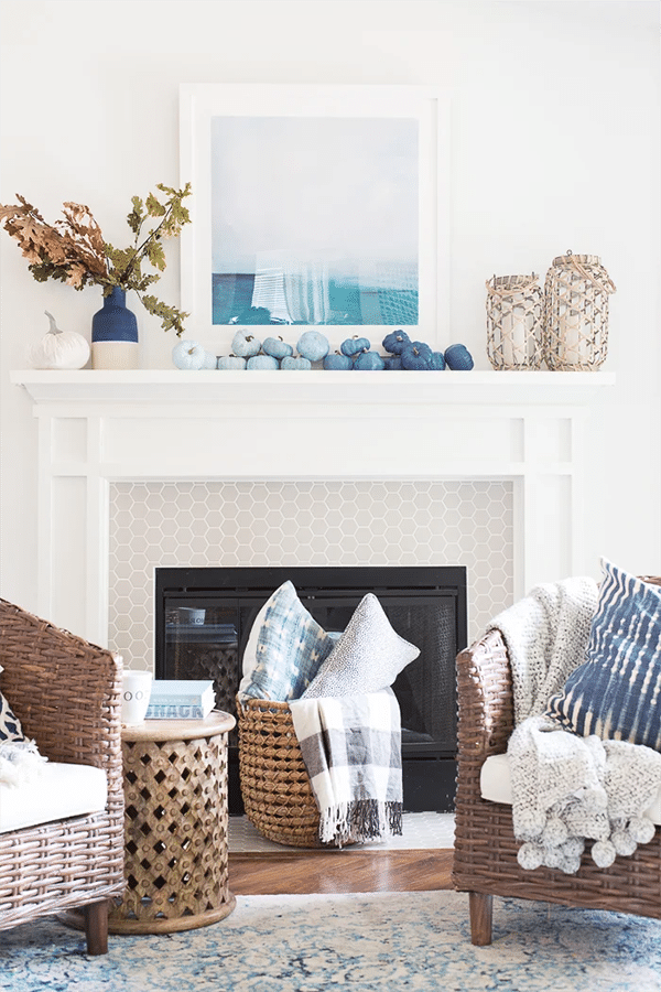 coastal fall living room by Making Home Base