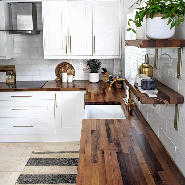 wooden countertop