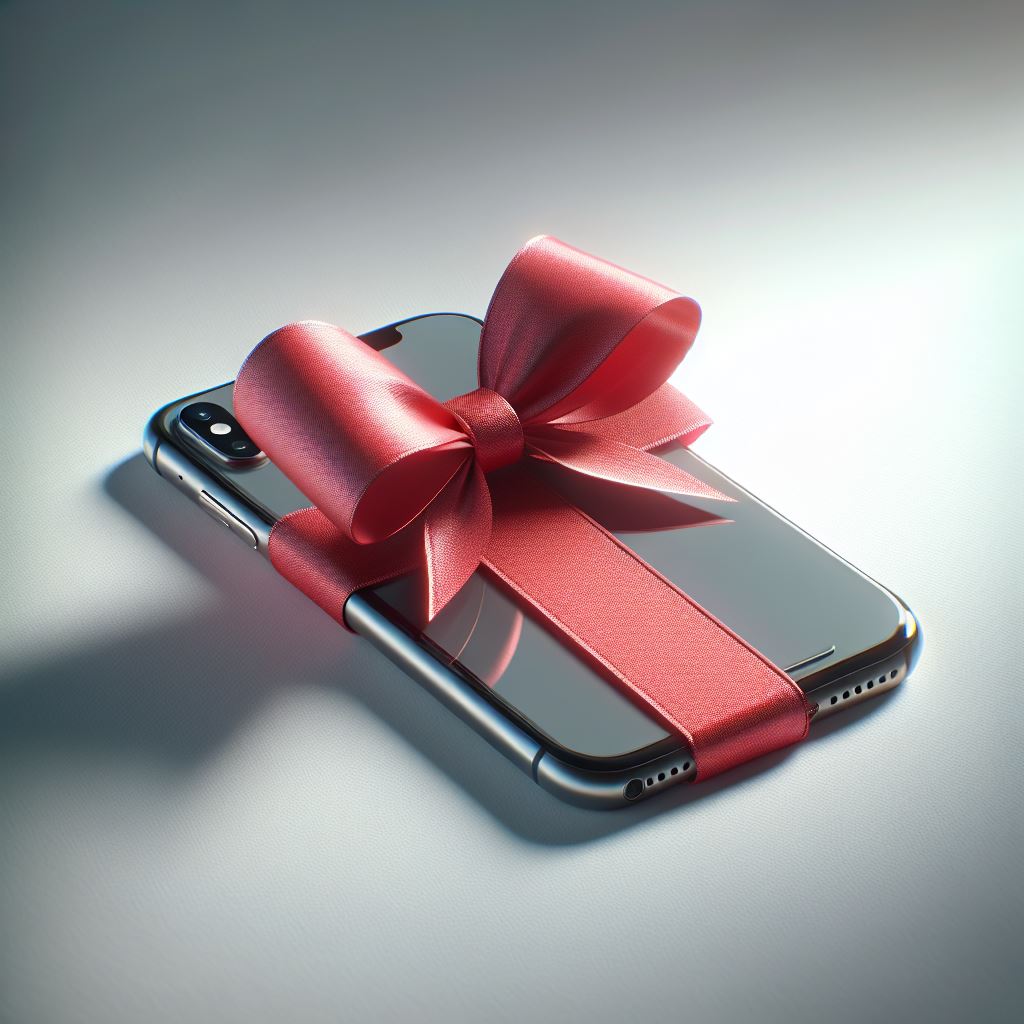 phone with bow