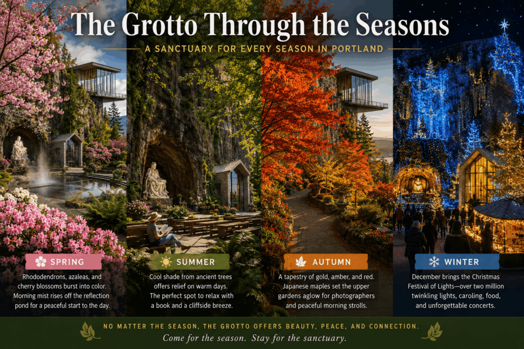 Exploring The Grotto in Portland: A Sanctuary of Peace and Natural Beauty 1 Exploring The Grotto in Portland: A Sanctuary of Peace and Natural Beauty