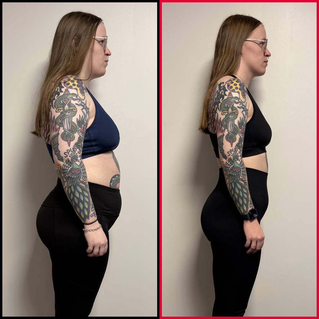 Ella, 25 – transformare înainte și după: −22 kg