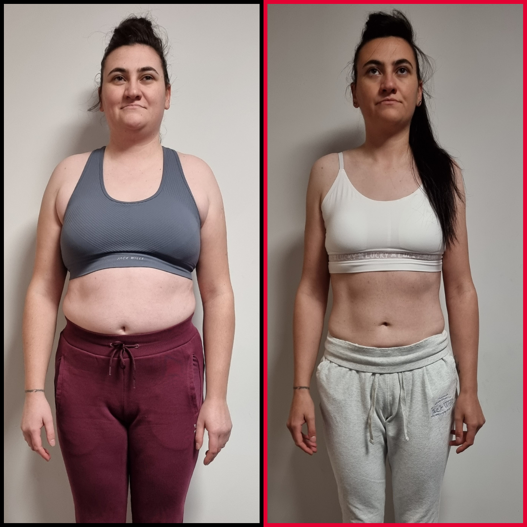 Alexandra, 32 – transformare înainte și după: −18 kg