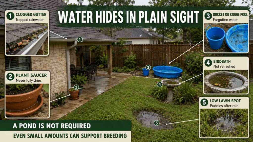 Why San Antonio Has Such a Bad Mosquito Season (and How to Fight Back) 3 Where Do Mosquitoes Breed in a Typical Yard