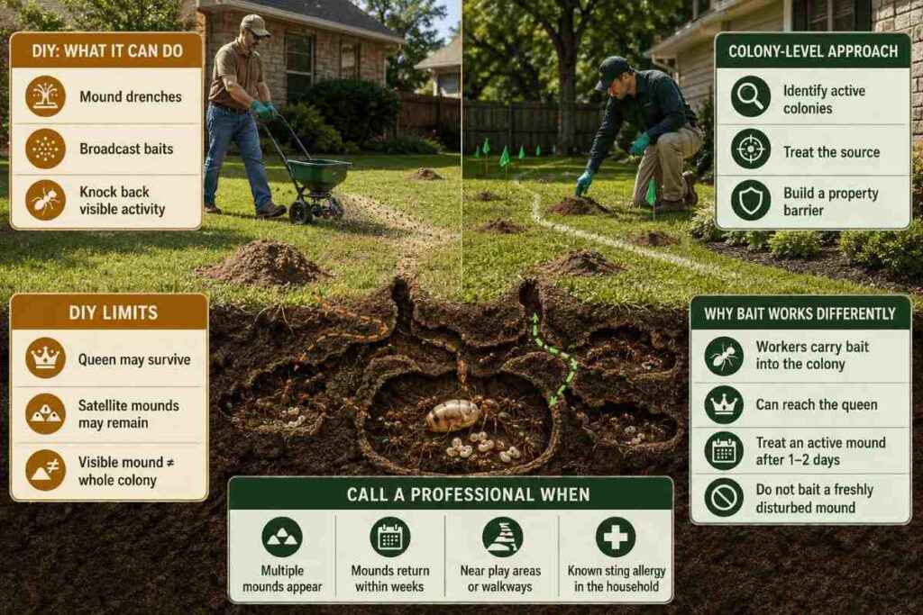 Fire Ants in Texas: What Every Homeowner Needs to Know 5 Getting Rid of Fire Ants DIY vs Professional Treatment