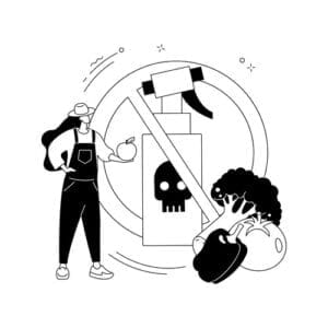 Is Pest Control Safe: Health Risks & Safety Tips 4 Free from pesticide and herbicide foods abstract concept vector illustration