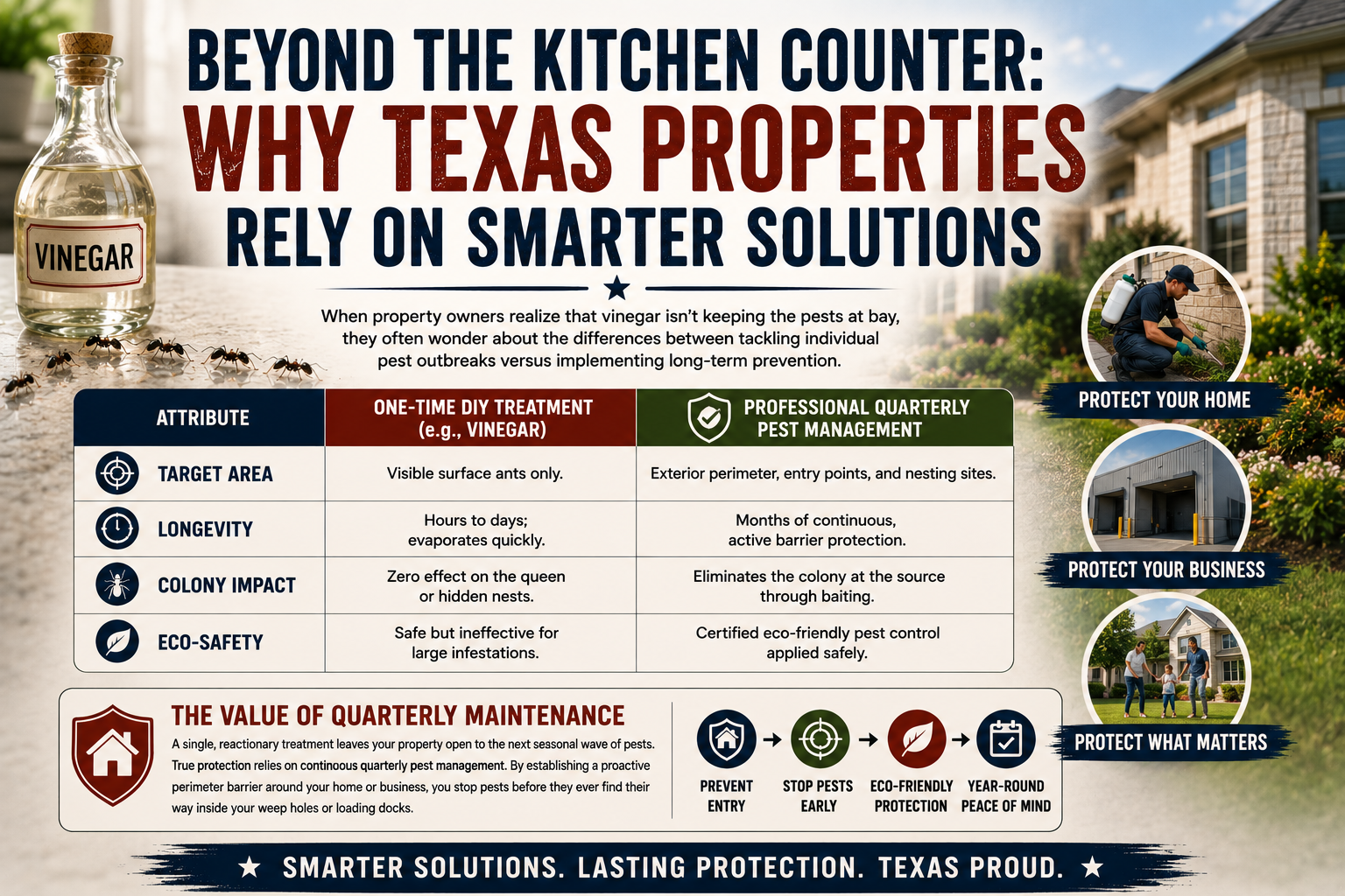 The Truth About Vinegar and Ants: Why DIY Remediation Falls Short for Texas Properties 2 The Truth About Vinegar and Ants: Why DIY Remediation Falls Short for Texas Properties