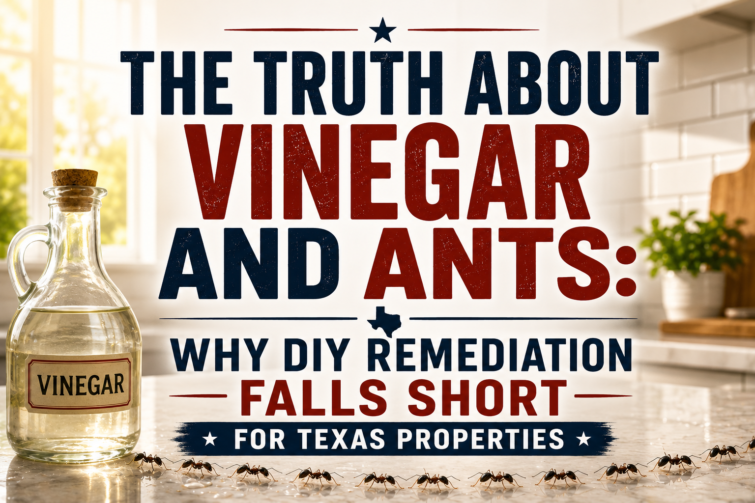 The Truth About Vinegar and Ants: Why DIY Remediation Falls Short for Texas Properties The Truth About Vinegar and Ants: Why DIY Remediation Falls Short for Texas Properties