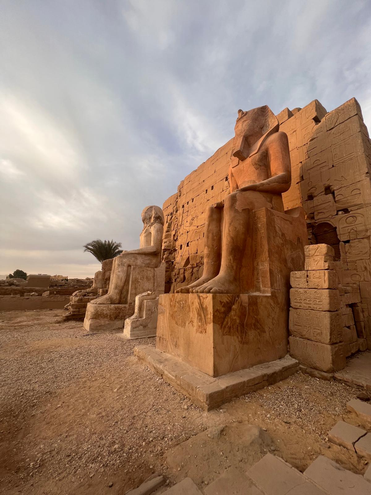 sunset at luxor temple egypt