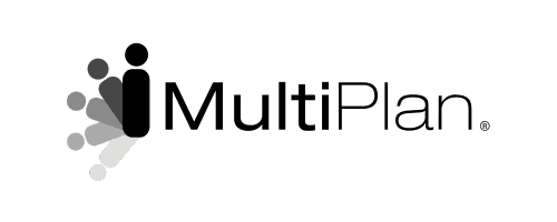 a black and white logo with the word multiplan representing a Mental Health Center Near New Jersey