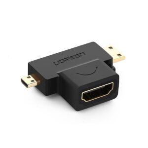 UGREEN 20144 Micro HDMI + Mini HDMI Male to HDMI Female Adapter