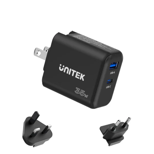 UNITEK P1119A 35W GaN Wall Charger US EU UK Plugs