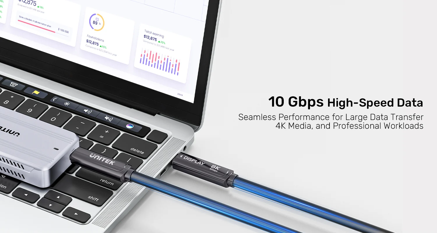 UNITEK C14178ABK01 USB C to USB C 8K Fiber Optic Cable 001 UNITEK C14178ABK01 USB C to USB C 8K Fiber Optic Cable 001