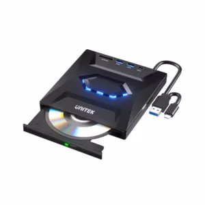 UNITEK T1037A01 External Optical Drive with 5 in 1 Hub
