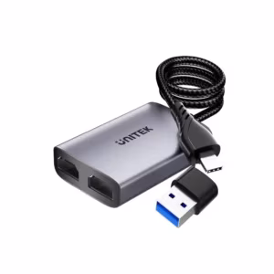 UNITEK V1427A01 2 in 2 USB C and USB A to Dual HDMI Adapter