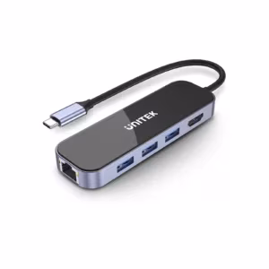 UNITEK D1084A uHUB H6 Gloss 6 in 1 USB C Hub HDMI Ethernet PD 100W