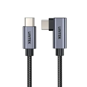 UNITEK C14123BK 0.5M 90 Degree USB C to C 100W Fast Charging Cable