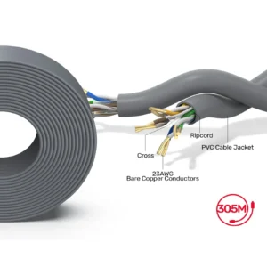 UNITEK Y C876AGY Cat 6 Ethernet Cable 305 Meter