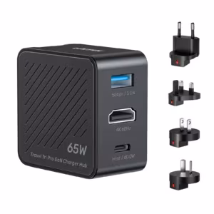 UNITEK P1242ABK01 Travel Tri Pro 65W 3 in 1 GaN Charger Hub.webp