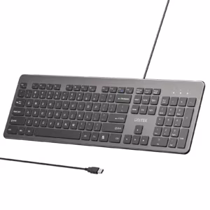 UNITEK T052AGY01 US SlimTap Ultra Light Wired Keyboard 104 Keys.webp
