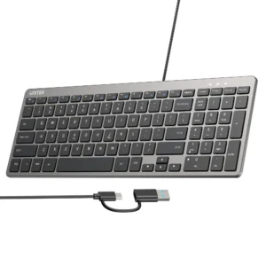 UNITEK T053AGY01 US SlimTap Ultra Light Wired Keyboard with 99 Keys.webp