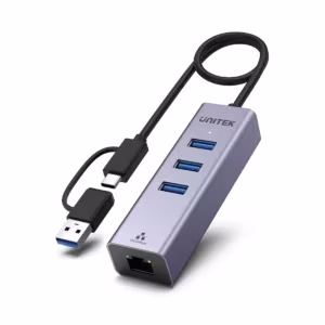 UNITEK Y 3088B 4 in 1 Ethernet Hub 3 Ports USB 3.webp