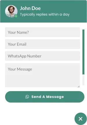 Single Form Bubble Layout WhatsApp Chat Support