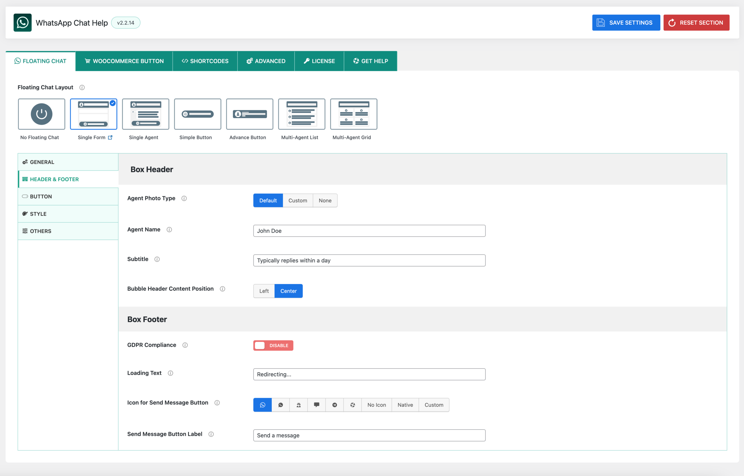 Header & Footer